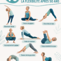 Femme de 50 ans faisant des étirements dans un parc, symbolisant la flexibilité et le bien-être