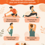 Femme en train de faire des étirements post-entraînement sur un tapis