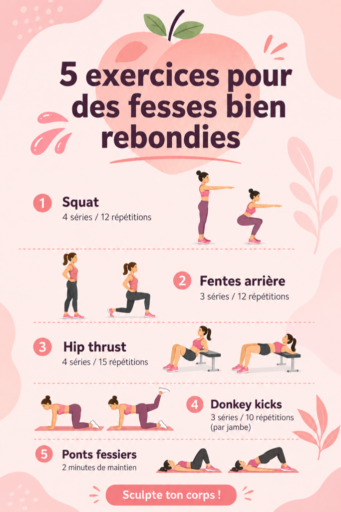 Femme réalisant des exercices pour tonifier les fesses à l'extérieur.