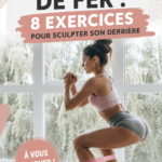 Femme faisant des exercices pour sculpter ses fesses à la maison.