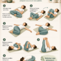 Femme détendue effectuant des exercices de relaxation pour mieux dormir.