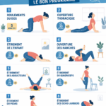 Femme faisant des exercices de souplesse dans un parc