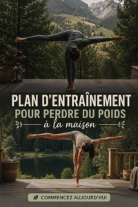 Femme faisant des exercices à domicile pour perdre du poids.