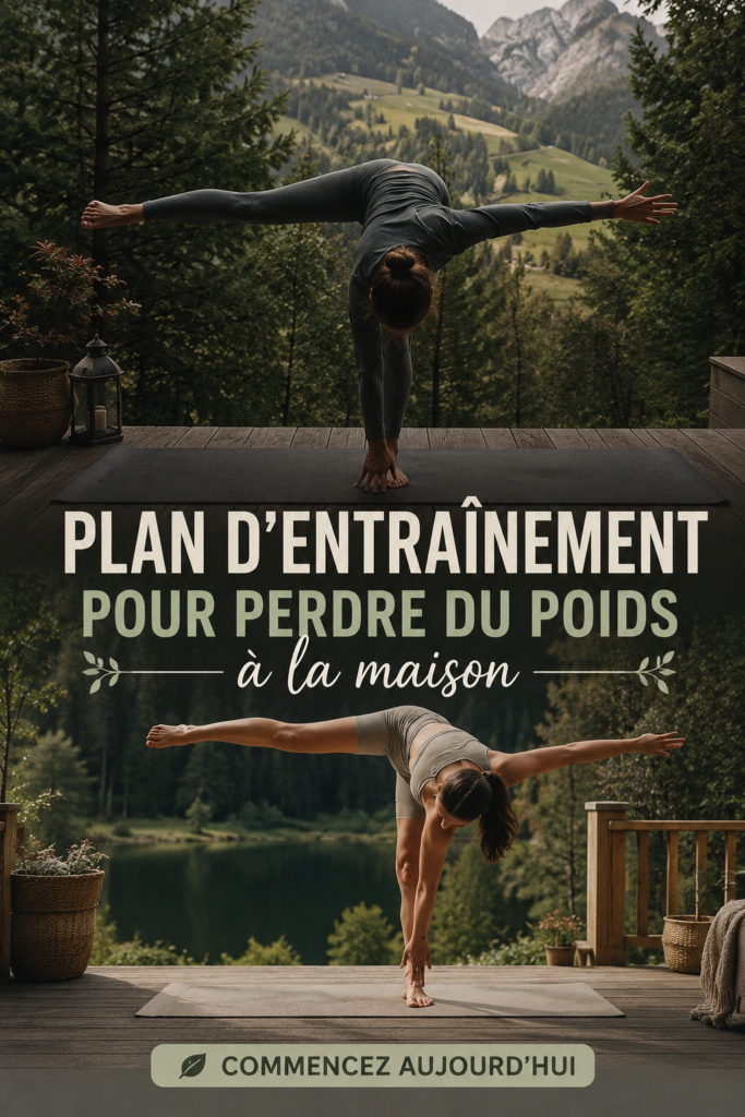 Femme faisant des exercices à domicile pour perdre du poids.