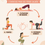 Femme en tenue de sport effectuant des exercices pour des fesses galbées