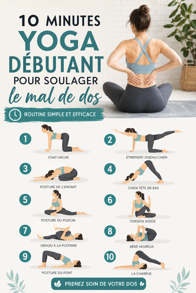 Femme pratiquant le yoga pour soulager ses douleurs au dos