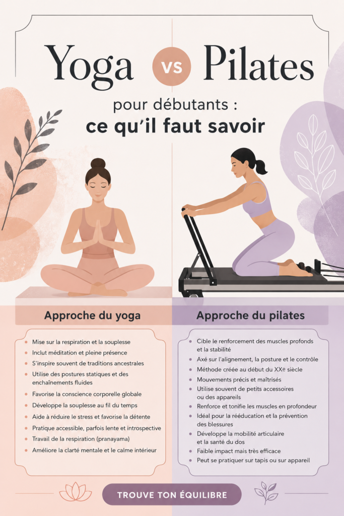 Femme pratiquant le yoga en extérieur pour se détendre.