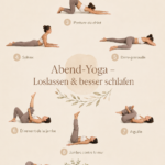 Femme pratiquant le yoga du soir dans un cadre apaisant
