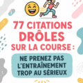 Citations amusantes sur la course affichées sur un mur de motivation.
