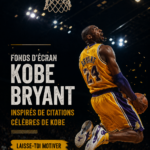 Illustration inspirante avec une citation célèbre de Kobe Bryant sur un fond coloré.