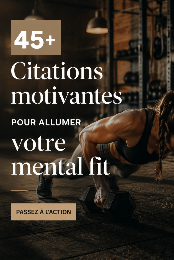 Citations motivantes pour le fitness dans un cadre inspirant