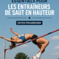 Entraînement en saut en hauteur sur une piste d'athlétisme.