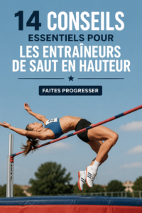 Entraînement en saut en hauteur sur une piste d'athlétisme.