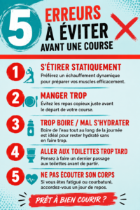 Image d'une femme en train de s'échauffer avant de courir sur un chemin en pleine nature. L'importance de l'échauffement pour éviter les blessures.
