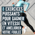 Femme courant sur un chemin, pratiquant des exercices de vitesse.