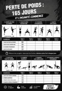 Illustration de la progression d'une perte de poids sur 165 jours, avec une femme souriante et motivée.
