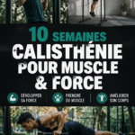 Femme en train de faire des exercices de calisthenics dans un parc