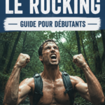 Femme pratiquant le rucking sur un sentier de forêt, équipée d'un sac à dos et de chaussures de randonnée.
