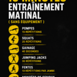 Femme en train de faire un entraînement matinal de 10 minutes sans équipement