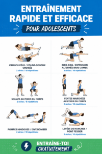 Entraînement rapide et facile pour adolescents à la maison
