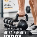 Femme en plein entraînement Hyrox, concentrée et motivée