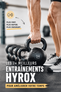Femme en plein entraînement Hyrox, concentrée et motivée