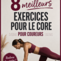 Femme faisant un exercice de gainage sur un tapis de yoga pour runners