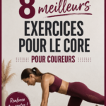 Femme faisant un exercice de gainage sur un tapis de yoga pour runners