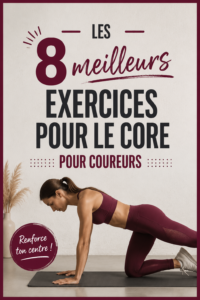 Femme faisant un exercice de gainage sur un tapis de yoga pour runners