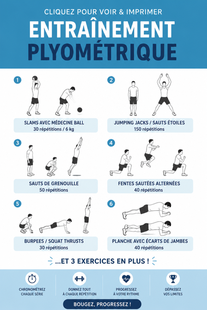 Femme faisant des exercices pliométriques en plein air pour tonifier son corps.