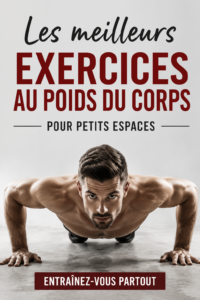 Femme s'entraînant avec des exercices au poids du corps dans un petit espace.