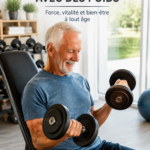 Un homme senior effectuant des exercices de musculation avec des haltères