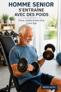 Un homme senior effectuant des exercices de musculation avec des haltères