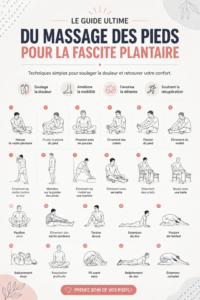Massage des pieds pour soulager la fascite plantaire, bien-être et détente.