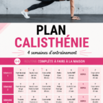 Femme réalisant un exercice de calisthénie à la maison
