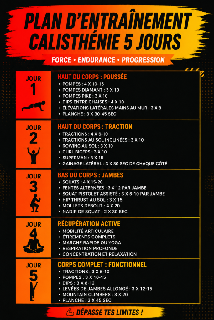 Femme faisant des exercices de calisthénics à la maison pour rester en forme.