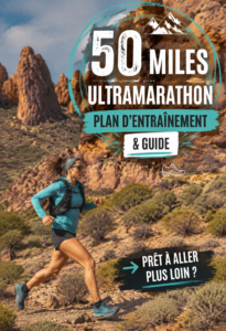 Femme en pleine course, entraînement pour ultramarathon de 50 miles.