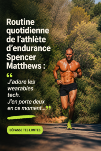 Un athlète d'endurance en pleine séance d'entraînement, mettant en avant sa routine quotidienne.