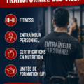 Femme en plein entraînement de fitness avec un coach certifié