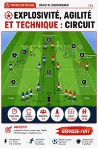 Circuit d'agilité explosive à l'extérieur, femmes en entraînement.