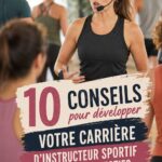Femme en train de donner un cours de fitness, mettant en avant son expertise et son engagement professionnel dans le domaine.