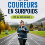 Femme en train de courir sur un chemin, vêtue d'une tenue de sport adaptée