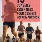 Femme souriante en tenue de course, prête pour son premier marathon.