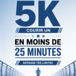 Femme courant en plein air, visant un temps rapide sur 5 km.