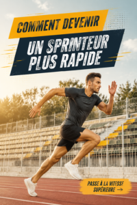 Femme sprinteuse en action sur la piste, illustrant la vitesse et la détermination.