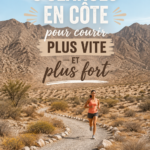 Femme s'entraînant sur une pente lors d'une course en plein air.