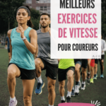 Femme courant sur une piste, s'entraînant à la vitesse