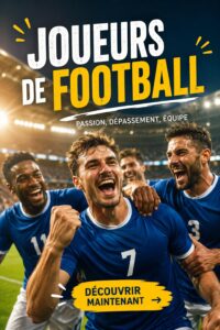 Un groupe de footballeurs en action sur le terrain, démontrant des compétences impressionnantes.