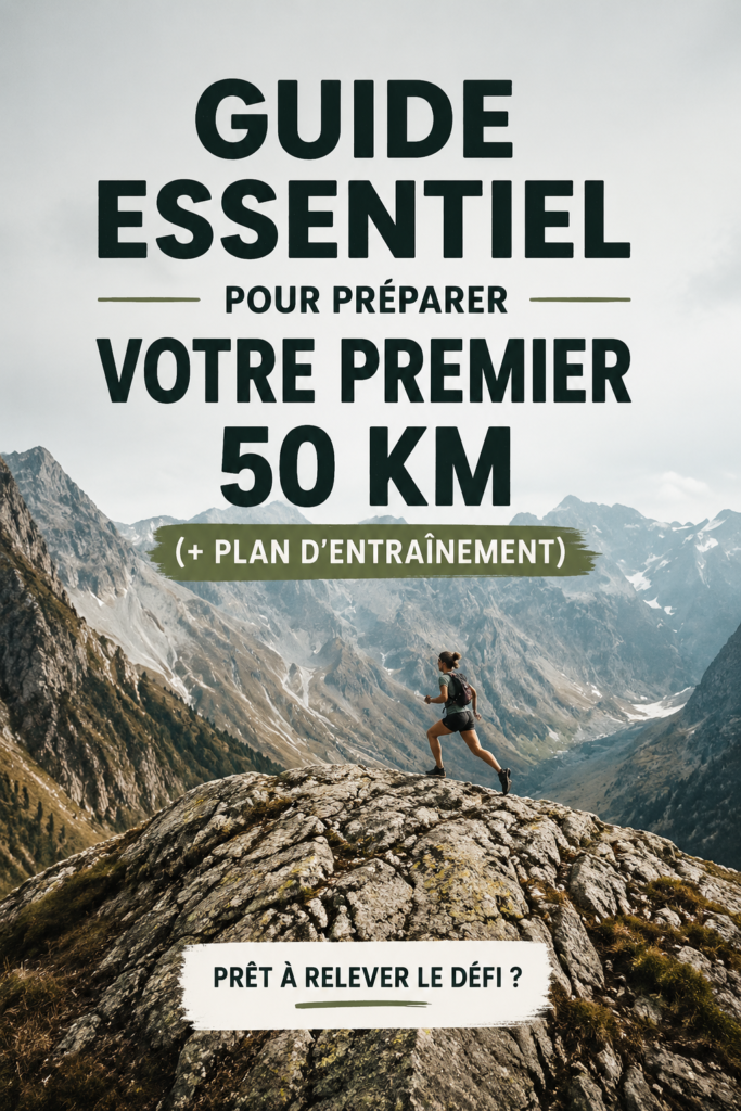 Femme en pleine course à pied, se préparant pour un 50 km.