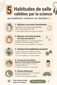Femme s'entraînant à la salle de gym, illustrant des habitudes de workout efficaces.